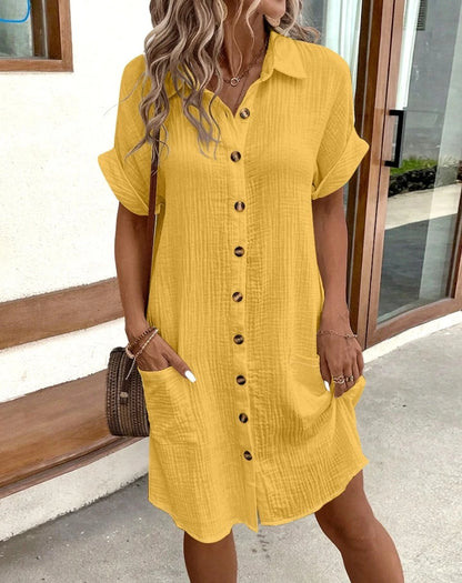 Rosie vintage linen-blend mini dress – view 5
