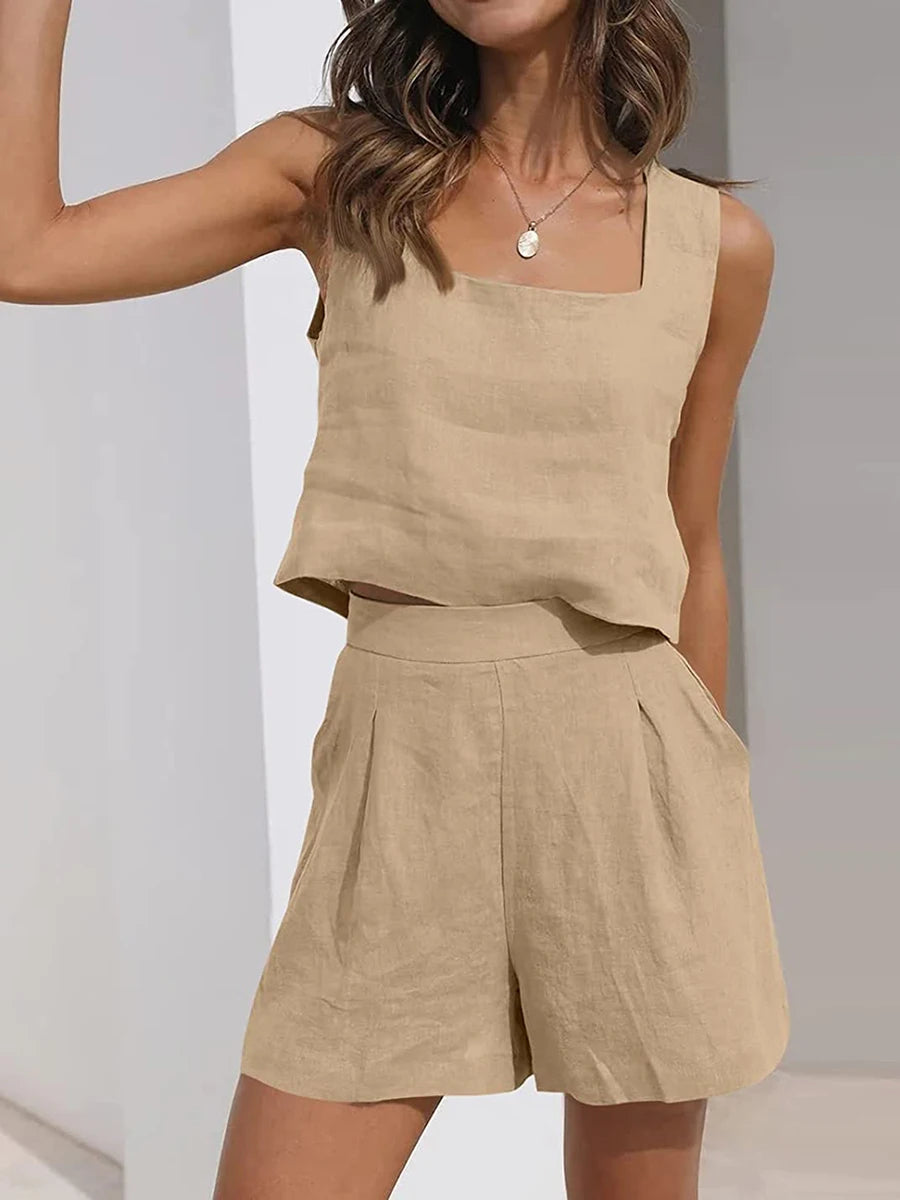 Isla linen two-piece set – view 1