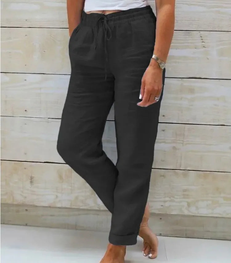 Wren high-waist linen trousers – view 3