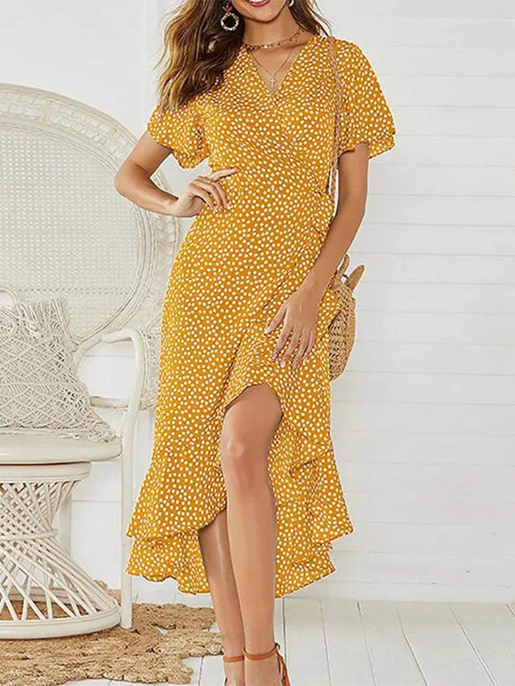 Poppy boho wrap maxi dress – view 3