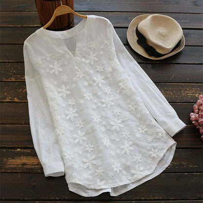 Brianna embroidered lace blouse – view 1