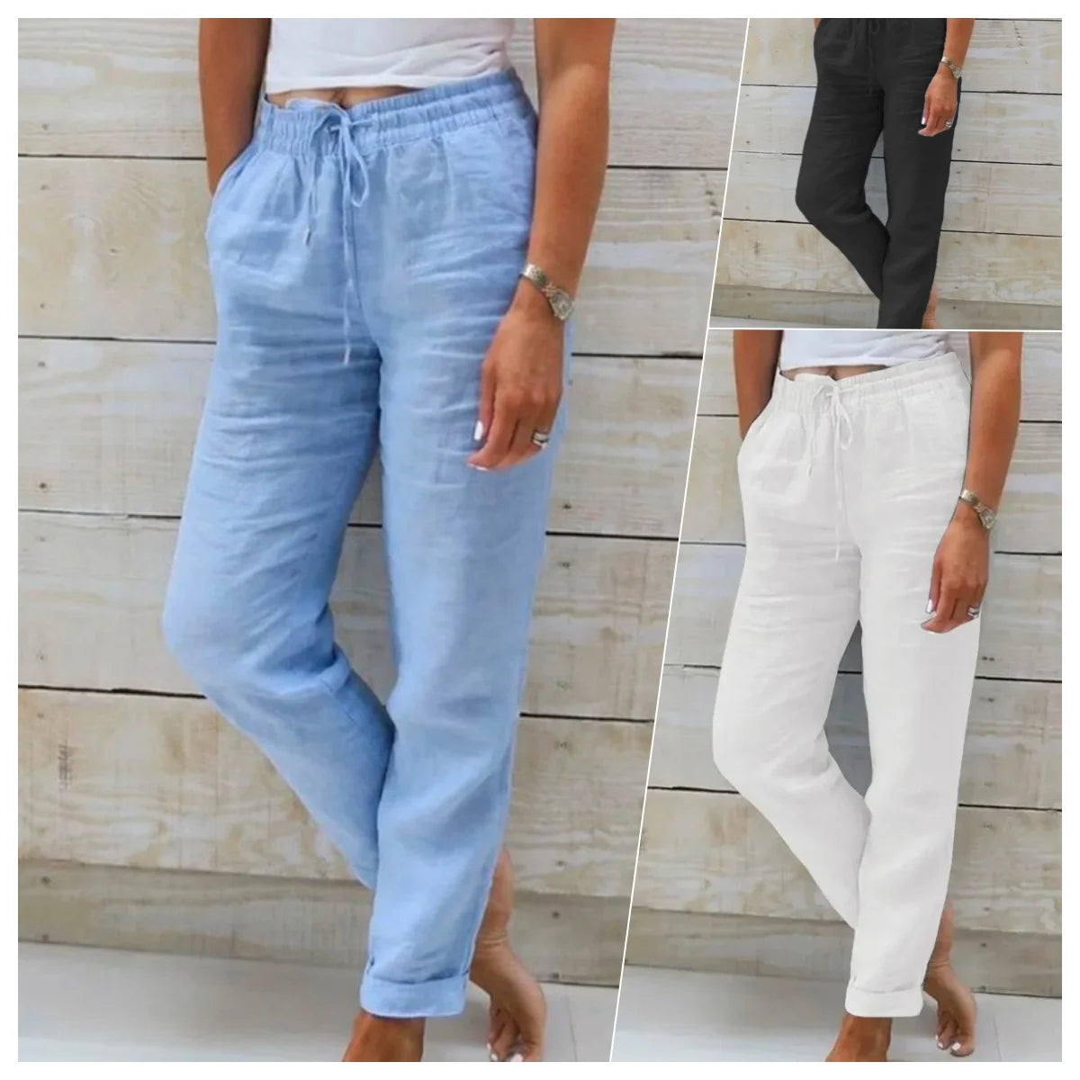 Wren high-waist linen trousers – view 2