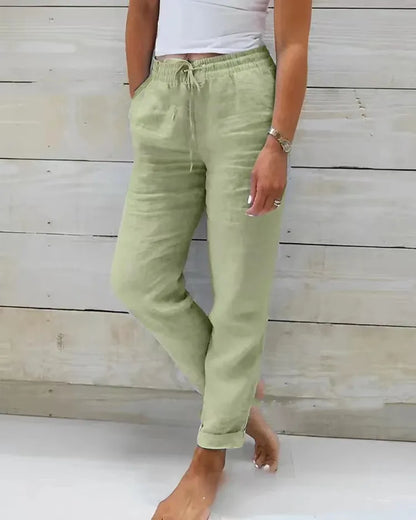 Wren high-waist linen trousers – view 6